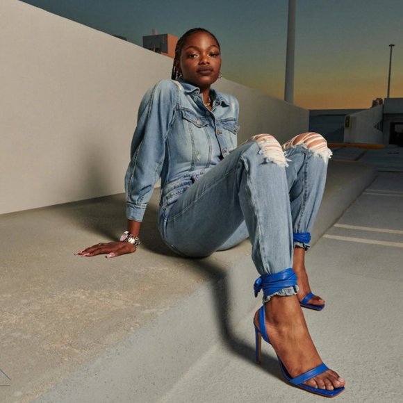 NEW Steve Madden Women's Utilize Heeled Sandal Blue - Picture 9 of 11